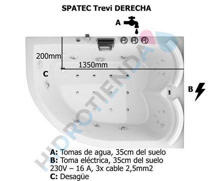 diagrama bañera hidromasaje