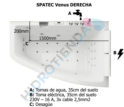 diagrama bañera hidromasaje